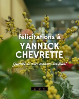 Félicitations à Yannick Chevrette (sur Google My Business), grand gagnant de notre concours du temps des fêtes! 🎄
Yannick remporte une magnifique couronne de Noël imaginée et créée par nos fleuristes!
Merci à tous ceux et celles qui ont participé à notre concours. Nous contacterons la personne gagnante en privé pour lui remettre son prix. 🎁