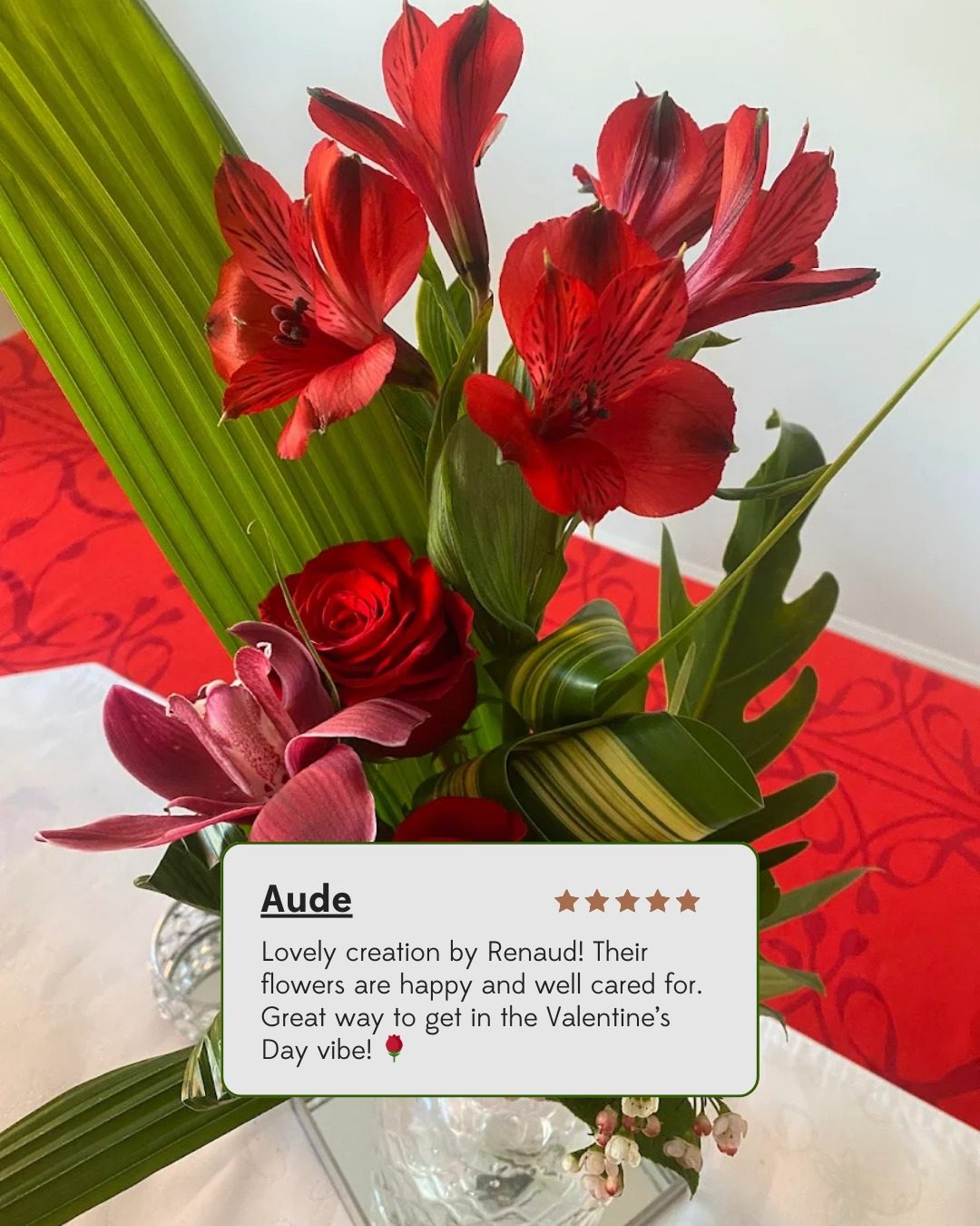 💬 Merci pour vos bons mots! / Thank you for the love! 💚

Rien ne nous rend plus heureux que de savoir que nos créations apportent de la joie et font battre les cœurs, surtout à l’approche de la Saint-Valentin. 🌹

👉Il est encore temps de commander un bouquet pour une personne chère!
💐Passez votre commande dès aujourd'hui : zenlepouvoirdesfleurs.com

#fleuristemontreal #saintvalentin #bouquetsaintvalentin #cadeausaintvalentin #lepouvoirdesfleurs #laurierouest